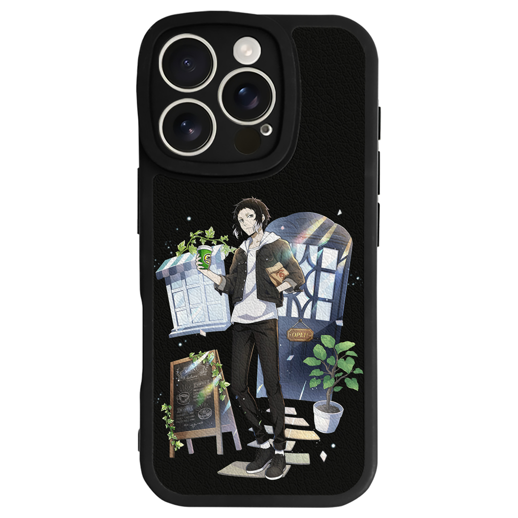 （画像用） 文豪ストレイドッグス Bungo Stray Dogs 【iPhone 16シリーズ対応】シリコンスマホケース（レザー調） 材質：シリコン